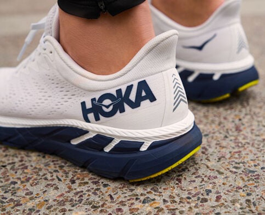 Hoka One One Løbesko Herre - Clifton 7 - Hvide/Sort - 649718WVC